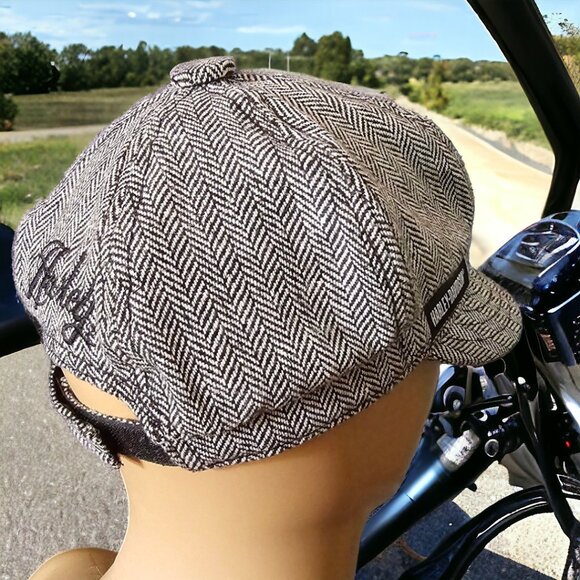 HARLEY-DAVIDSON Womens Newsboy Trendsetter Black/Gray Cap OSFA - Picture 4 of 8